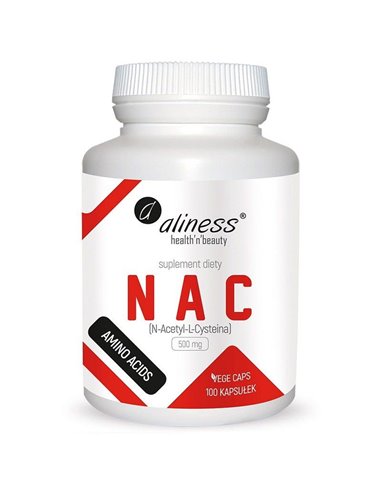 NAC N-asetyyli-L-kysteiini, 500 mg, 100 kapselia