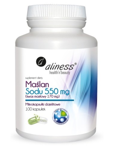 Natriumbutyraatti 550 mg, 100 kapselia (aliness)